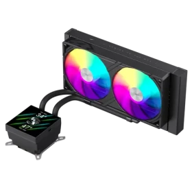 Gamemax GLACIER 240 LCD černá / AIO vodní chladič CPU / 2x 120 mm / LCD displej (GLACIER 240 LCD BK)
