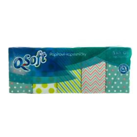 Q-Soft Papírové kapesníčky 3-vrstvé 20x10 ks