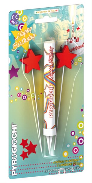 Pyrogiochi Dortová fontána na dort a svíčky 2ks Pyrogiochi Dortová fontána na dort a svíčky 2ks