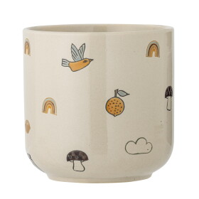 Bloomingville Béžový kameninový květináč Agnes 16 cm