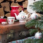 GREEN GATE Porcelánová vánoční ozdoba Joanni White – set 4 ks, multi barva, porcelán