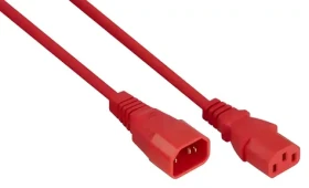 Kabelmeister C14 - C13 červená / Prodlužovací kabel / 1 m (SK1430-R010)