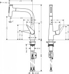 HANSGROHE - Talis Select M51 Dřezová baterie s výsuvnou sprškou, vzhled nerezu 72824800