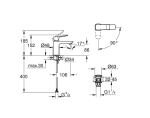 GROHE - Dice Umyvadlová baterie s výpustí Push-Open, studený start, matná černá 1018612430