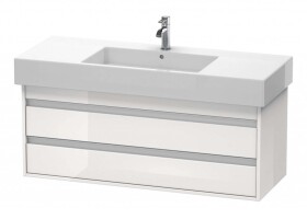 DURAVIT - Ketho Umyvadlová skříňka 48x120x46 cm, 2 zásuvky, lesklá bílá KT664202222