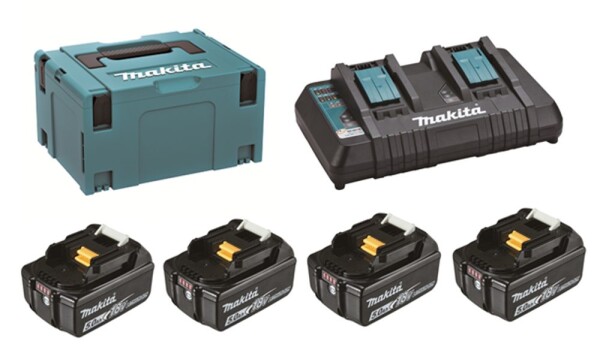 Sada akumulátorů Makita LXT 18V/5Ah BL1850B s dvojnabíječkou 197626-8
