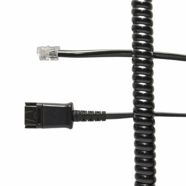 JPL BL-04+P kabel pro náhlavky s QD konektorem do RJ9 portu telefonů černá / 2 m (BL-04+P)
