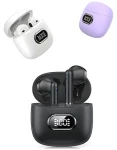 USAMS IA II15 fialová / Bezdrátová sluchátka do uší / Bluetooth 5.3 / LED displej pouzdra (BHUIAII03)