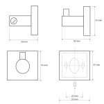 SAPHO - X-SQUARE háček, chrom XQ203