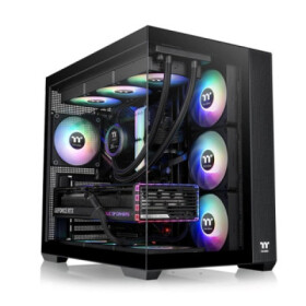 THERMALTAKE Case View 380 TG ARGB, ATX, Průhledná bočnice, 4x 120mm ARGB Fan, černá EDF_964037