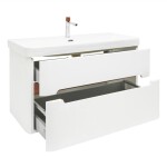 Koupelnová skříňka s umyvadlem a baterií SAT Fusion 97,5x53x45 cm bílá matná mat SATFUSION2100WUBA SATFUSION2100WUBA