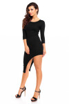 Dámské společenské asymetrické šaty 55-2020 černé - Aikha L