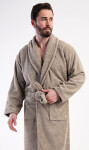 Pánský župan se šálovým límcem Oskar Béžová - Vienetta béžová XL