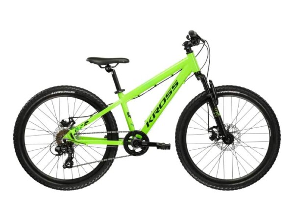 Dětské kolo Kross DUST JR 1.0 DSC 24", model 2026, barva zelená/zelená/lesk