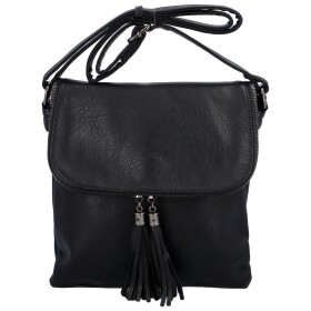 Stylová dámská crossbody taška s ozdobnými zipy Elsa, černá