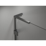 MEXEN/S - Lunar L sprchové dveře křídlové pravé 135 cm, transparent, grafit metal 834L-135-000-95-00-P