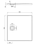 CERSANIT - Sprchová vanička TAKO SLIM 90x90 +sifon S601-122