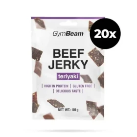 Sušené maso Beef Jerky - GymBeam (teriyaki, 20 x 50 g) (35542-10-20x50g-teriyaki)