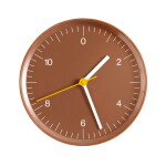 HAY Nástěnné hodiny Brown Recycled, hnědá barva, kov