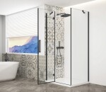 GELCO - TRINITY BLACK obdélníkový kout 1100x800 levý, čiré sklo, GT5680-11CL-B GT5680-11CL-B