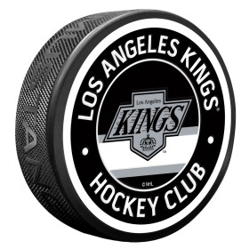 Mustang Puk Los Angeles Kings NHL Black Vintage Striped Textured Puck