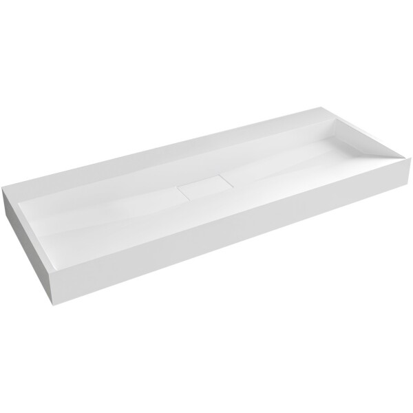 CERANO - Umyvadlo z litého mramoru Vita - nástěnné i na desku - bílá matná - 100x46 CER-8050BD6936