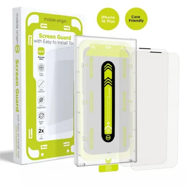 Mobile Origin Screen Guard ochranné sklo pro Apple iPhone 16 Plus s aplikátorem čirá / 2 ks (SGA-i16Plus-2pk)