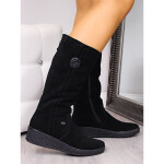 Rieker W R237 nepromokavé zateplené boty z ovčí vlny z nubuku 38