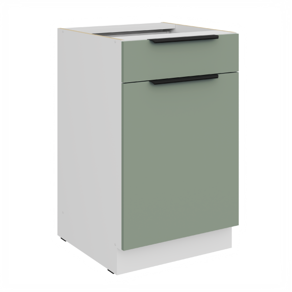 Spodní skříňka Aria 50 D 1F 1S BB - Premium Box Barva korpusu: Bílá, Barva dvířek: SA - Aquamarine AFM