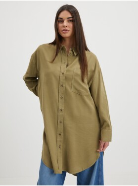 Khaki dámská dlouhá košile ONLY Corin-Aris - Dámské