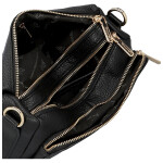 Trendy dámská koženková crossbody kabelka Chiara, černá