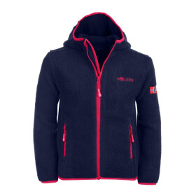Trollkids Dívčí fleecová bunda Mandal s kapucí pro dívky tmavě modrá (358-114) 152
