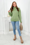 Svetr s rolákem S24-9 tmavá máta - Kesi UNI