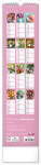 Nástěnný kalendář 2027 Notique kravata Květiny – Kvety, 12 x 48 cm