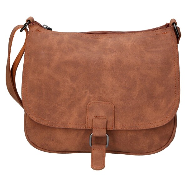 Trendy dámská koženková crossbody kabelka Ulipa, hnědá