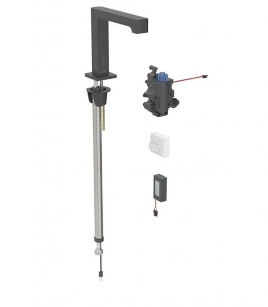 GEBERIT - Brenta Termostatická elektronická umyvadlová baterie, bateriové napájení, easy to clean, matná černá 116.198.14.1
