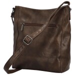 Stylová dámská koženková crossbody kabelka Barcia new, coffee