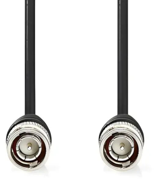 Nedis BNC video kabel černá / Kabel / BNC - BNC / 75 Ohm / 1 m / PVC (CVGL01000BK10)