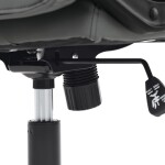 Kancelářské křeslo, šedá ekokůže, taštičkové pružiny, kovový kříž, kolečka na tvrdé podlahy