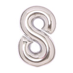 Balónek fóliový narozeniny číslo 8 stříbrný 66 cm Balónek fóliový narozeniny číslo 8 stříbrný 66 cm