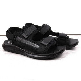 Pánské sportovní sandály 23MN02-5801 na suchý zip černé Novinky