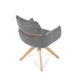 Jídelní židle, šedá, látka, DCH-D1348 GREY2