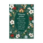 Vánoční hrací přání - Bílé květy a bobule - Albi