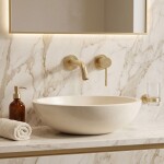 REA - Podomítková vanová baterie Venti Brush Gold REA-B9644