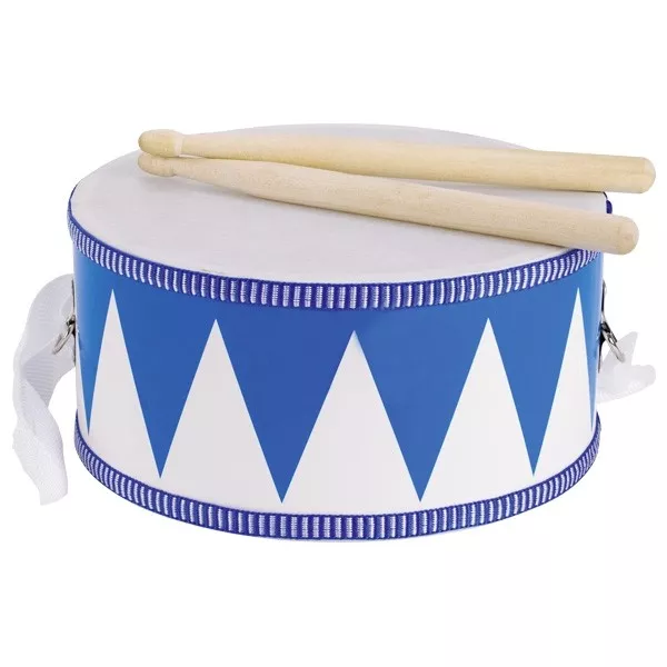 Goki Goki Bubínek modrý s dřevěnými paličkami, 20 cm