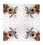 DumDekorace Vánoční gobelínový ubrus Veselý sob Šířka: 40 cm | Délka: 180 cm