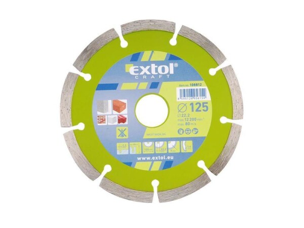 EXTOL-CRAFT Kotouč diamantový řezný segmentový 115x22.2 mm / suché řezání (EX108811)