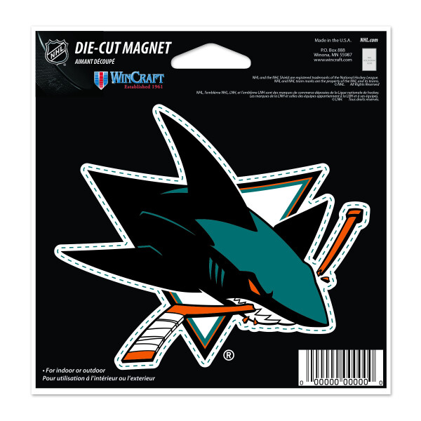 Wincraft Magnet San Jose Sharks NHL Die Cut Magnet