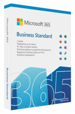 Microsoft 365 Business Standard 1 rok CZ krabicová verze KLQ-00643 nová licence