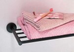 SANELA - Nerezové doplňky Polička na ručníky, délka 50 cm, matná černá SLZD 34N